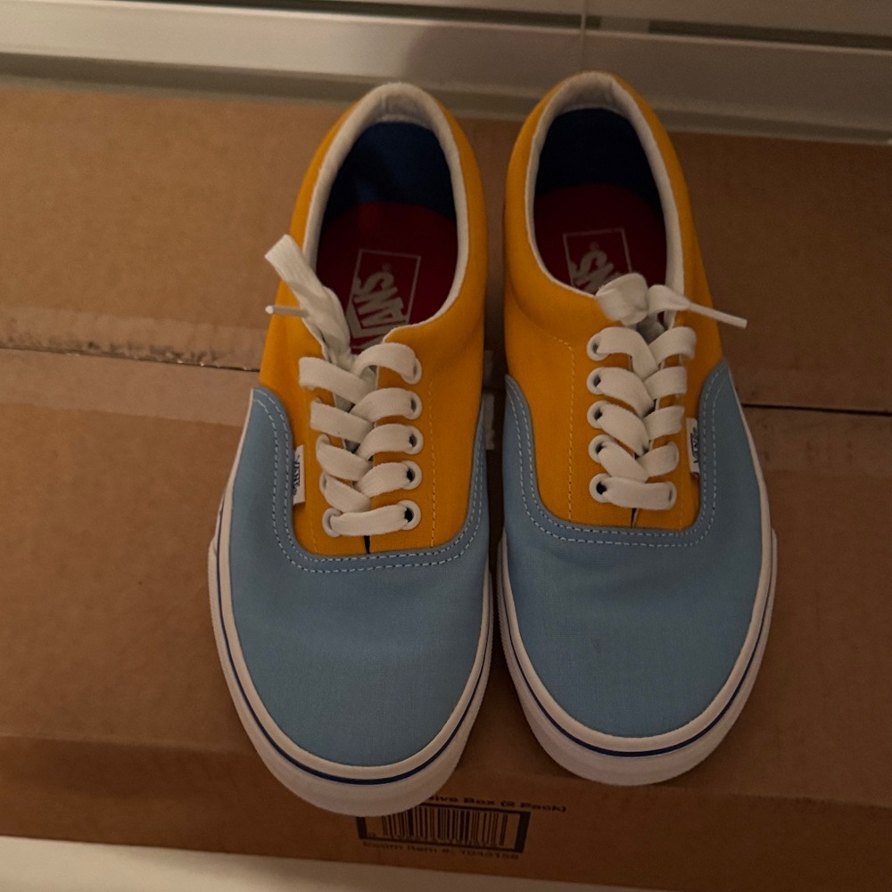 Vans Two-Tone Yellow and Blue Shoes
